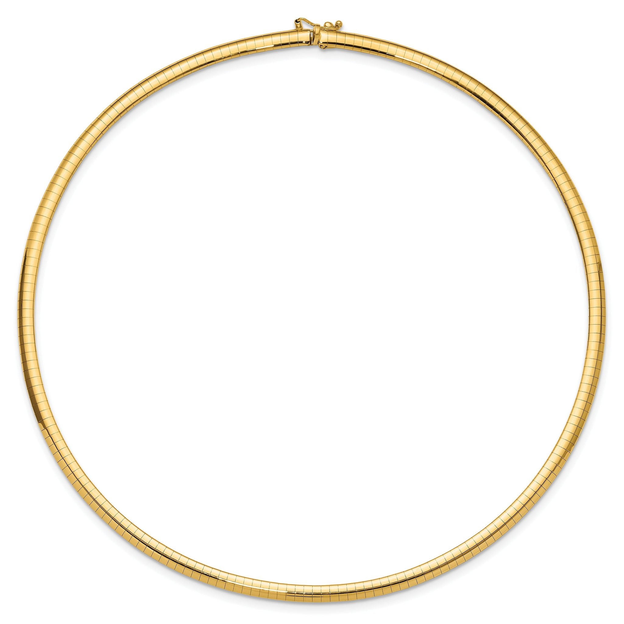14k Polished 4mm Standard Weight 16 inch Domed Omega Necklace Secondary image