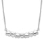 Sterling Silver Rhodium-plated With 2in ext Heart Bar Necklace