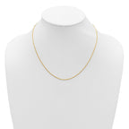 14K 1mm Box 1in+1in Adjustable Chain