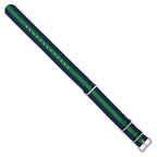 Military Ballistic Watch Band in Navy & Green Nylon, 20mm