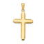 14K Gold Solid Cross Pendant Classic Design, Casted Craftsmanship
