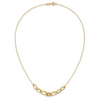 Sophia Jewelers 14K Gold Fancy Link Necklace with Polished Texture