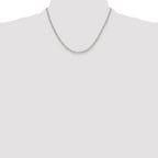 Polished Paperclip Chain Necklace in Sterling Silver