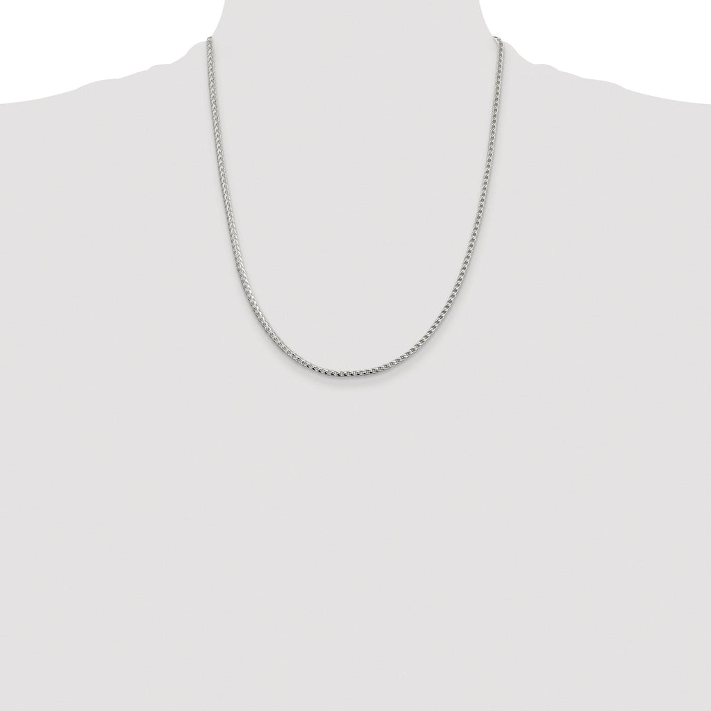 Diamond-Cut Square Franco Chain in Sterling Silver