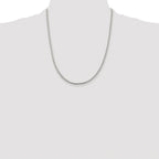 Diamond-Cut Square Franco Chain in Sterling Silver