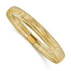 10K Polished Mesh Stretch Bracelet