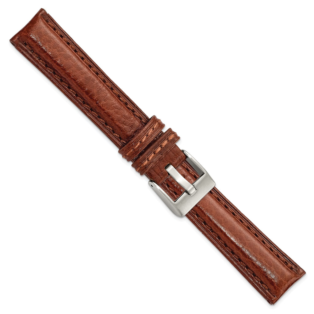 Havana Belting Leather Watch Band in Brown, 24mm