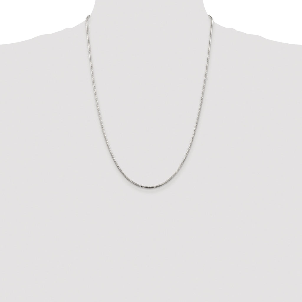 Snake Chain Necklace in Sterling Silver, 1.75mm