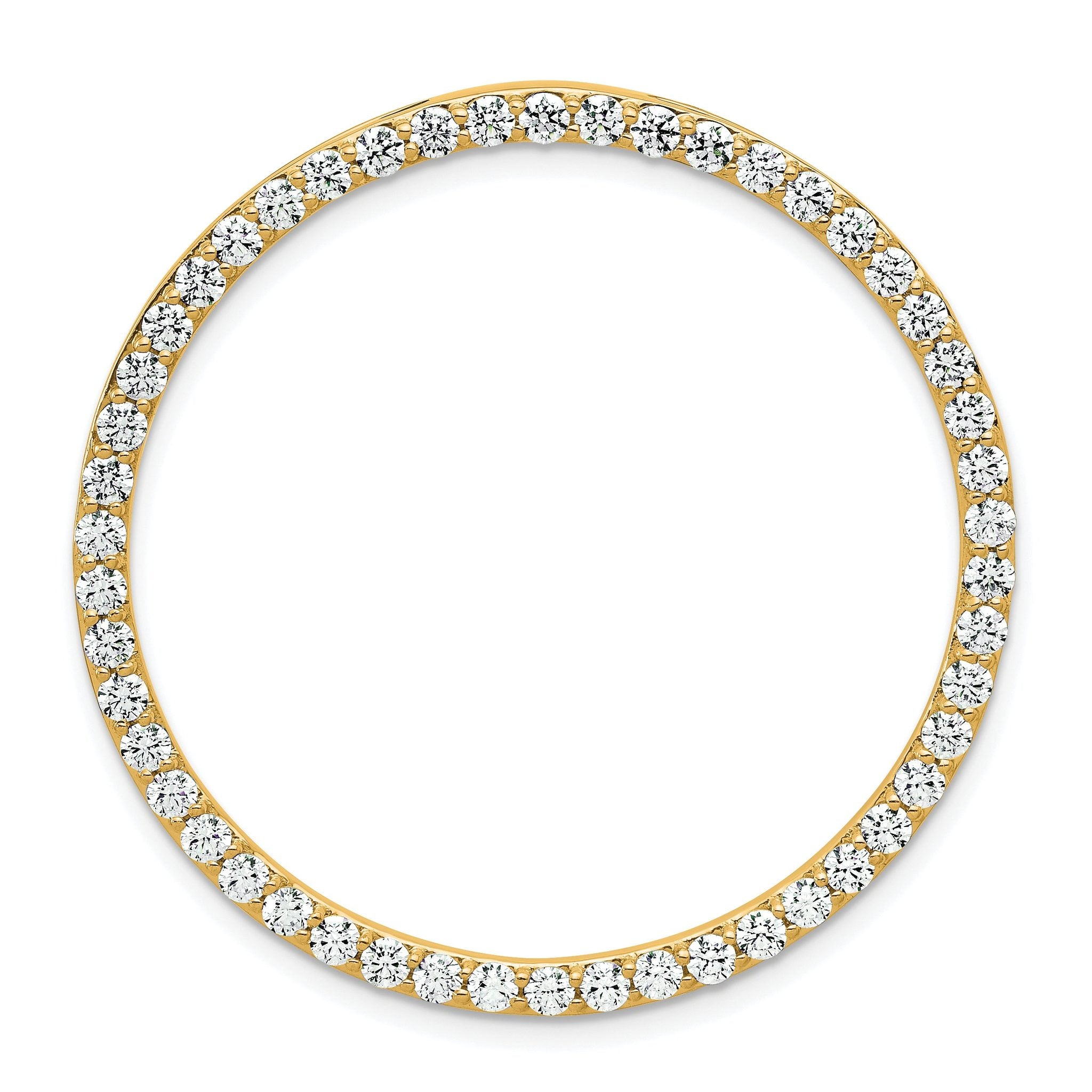 14k 2 carat Lab Grown Diamond VS/SI+ G+ Complete Circle Chain Slide Pendant Main image