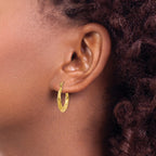 Polished Twisted Hoop Earrings in 14K Yellow Gold