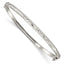 Sterling Silver Diamond Cut 4mm Bangle