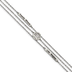Stainless Steel Polished Enameled Family Tree with ext. Bracelet for Women