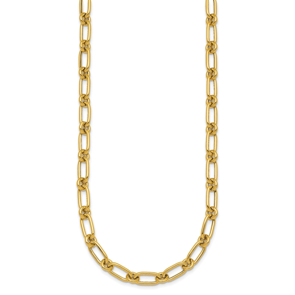 14k Polished 6mm Oval and Circle Link 18 inch Necklace