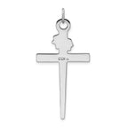 Sterling Silver & 18K Gold-Plated Cross Pendant with Polished Finish