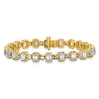 14k 8 carat Lab Grown Diamond VS+ F+ Complete Fashion Tennis Bracelet