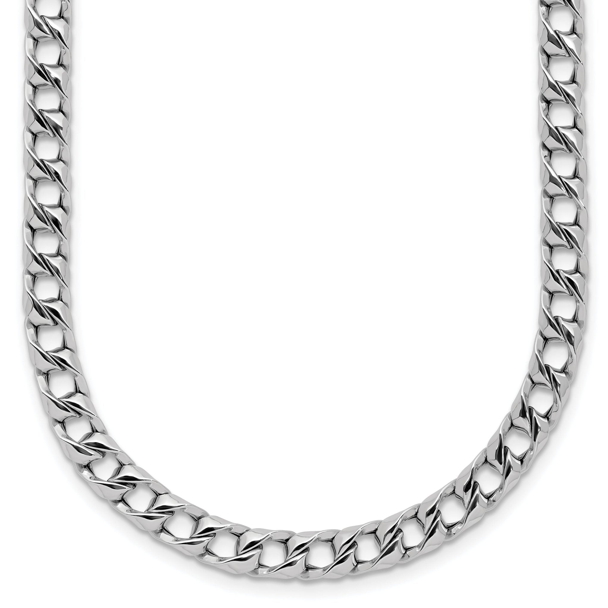 14K White Gold Polished Fancy  Link Necklace Main image
