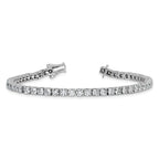 14k White Gold 7 7/8 carat Lab Grown Diamond VS/SI+ G+ Round Tennis Bracelet