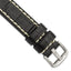 Alligator-Grain Leather Watch Band in Black, 20mm