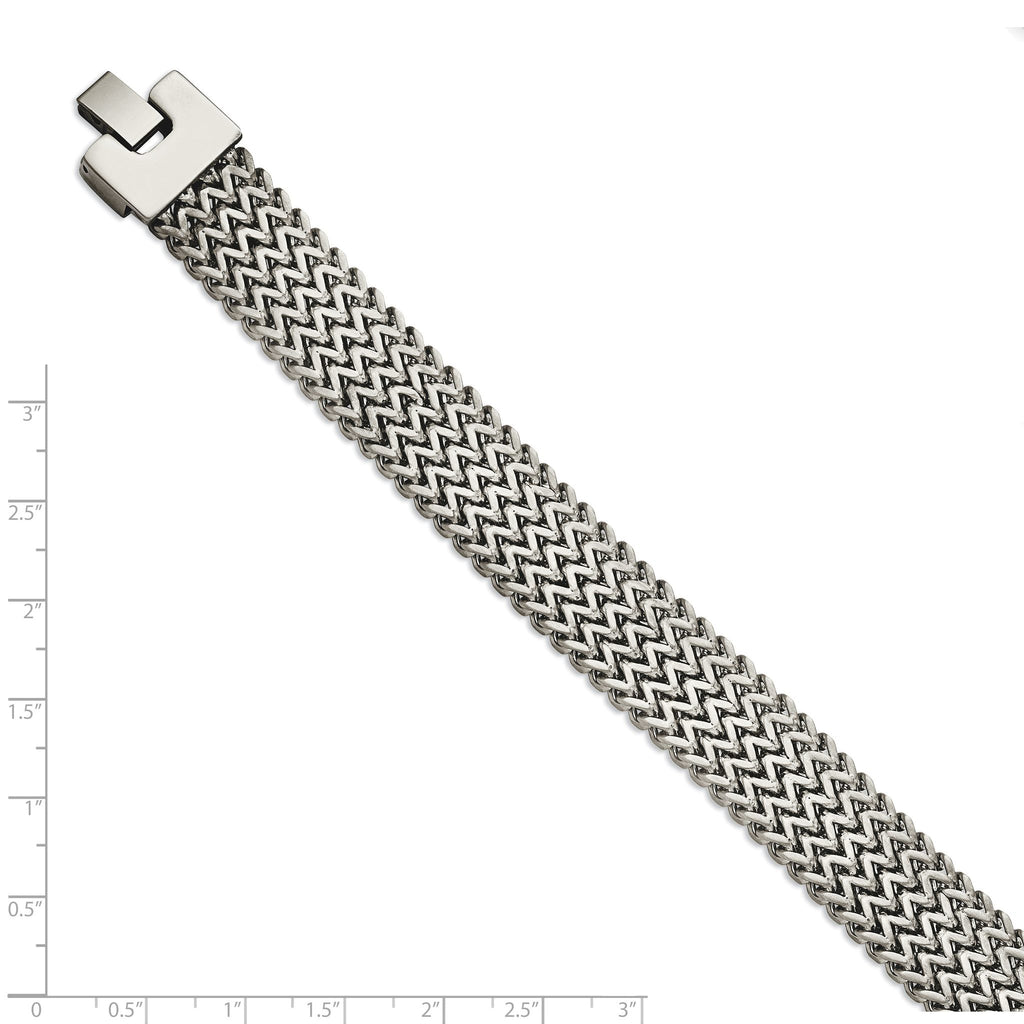 Stainless Steel Polished Woven Bracelet