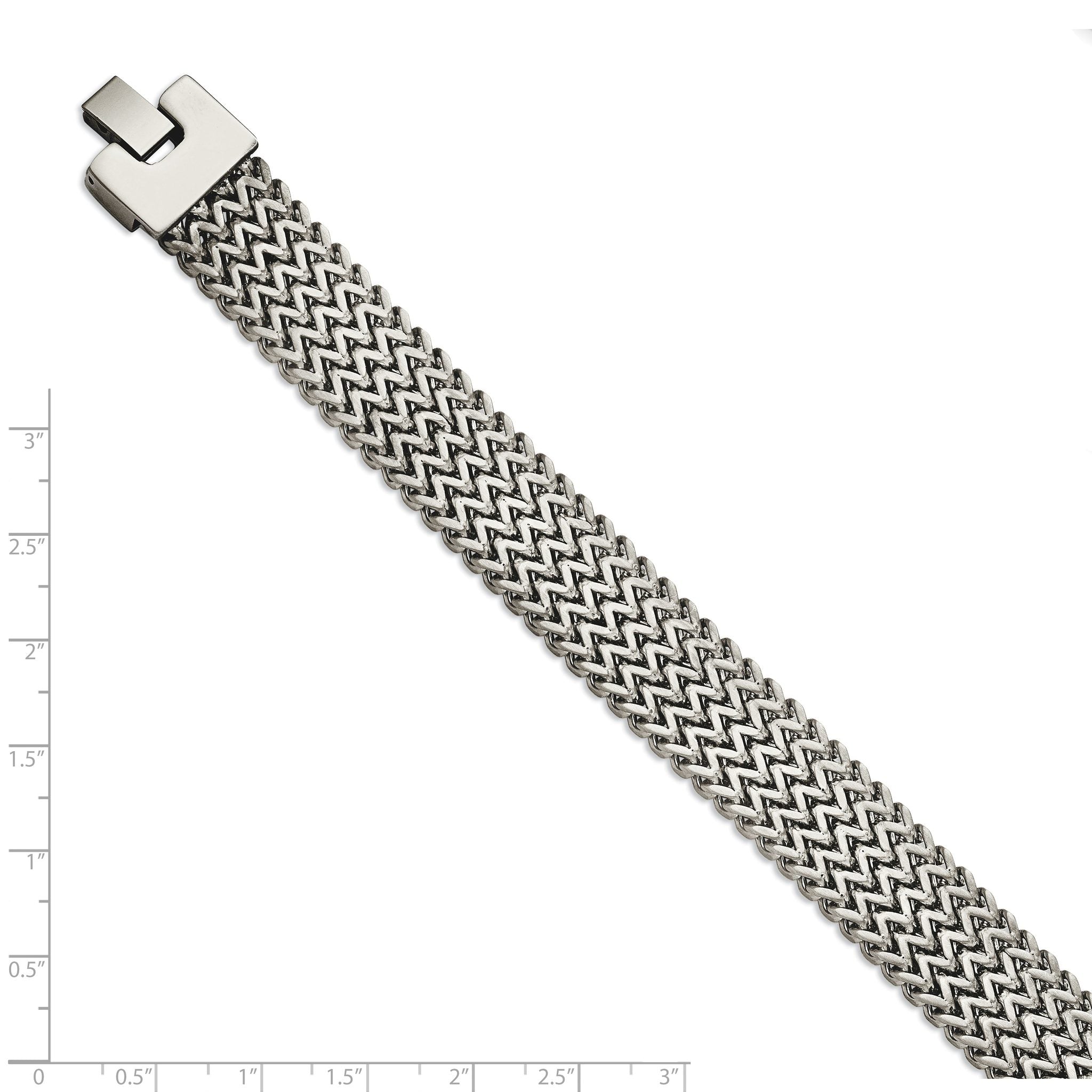 Stainless Steel Polished Woven Bracelet