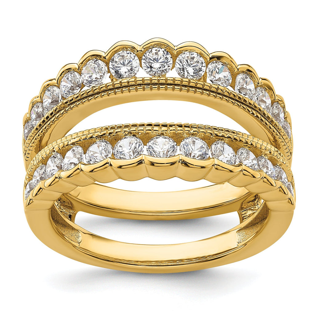 14k 1 1/5 carat Lab Grown Diamond VS+ F+ Complete Ring Guard