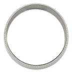Stainless Steel Brushed and Polished Hammered Bangle Bracelet for Women
