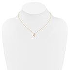 10k Madi K 3mm Garnet Heart Birthstone Necklace