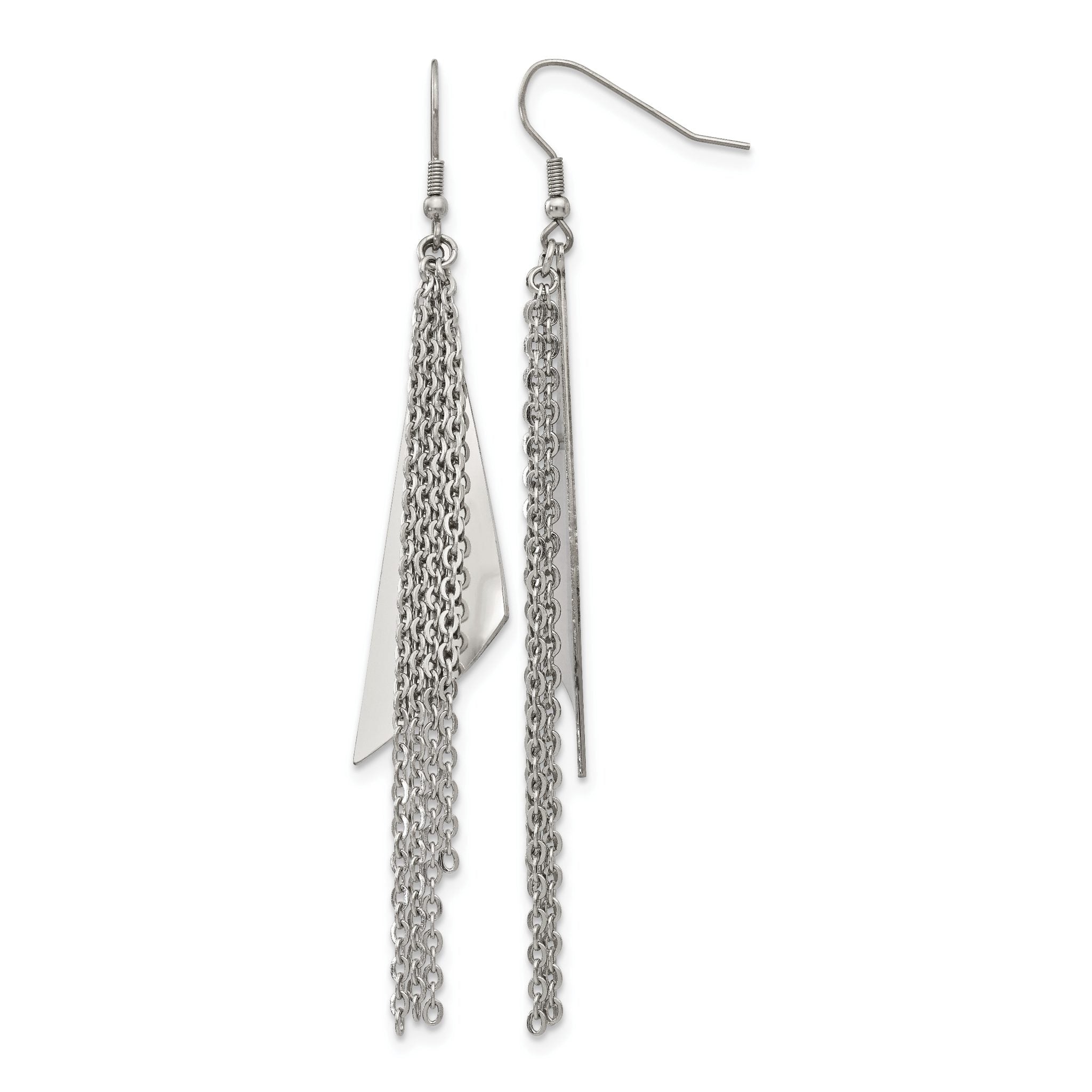 Stainless Steel Polished Drop Dangle Earrings for Women Main image