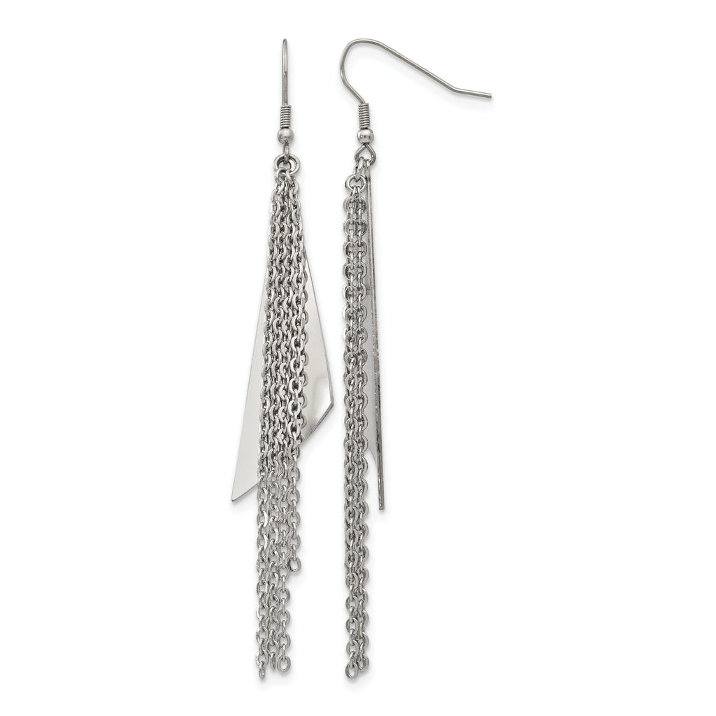 Stainless Steel Polished Drop Dangle Earrings for Women
