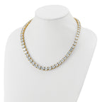 14k 100 3/4 carat Lab Grown Diamond VS/SI+ G+ Complete Round 20 inch Graduated Tennis Necklace