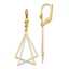14k Two-tone Leverback Drop Earrings