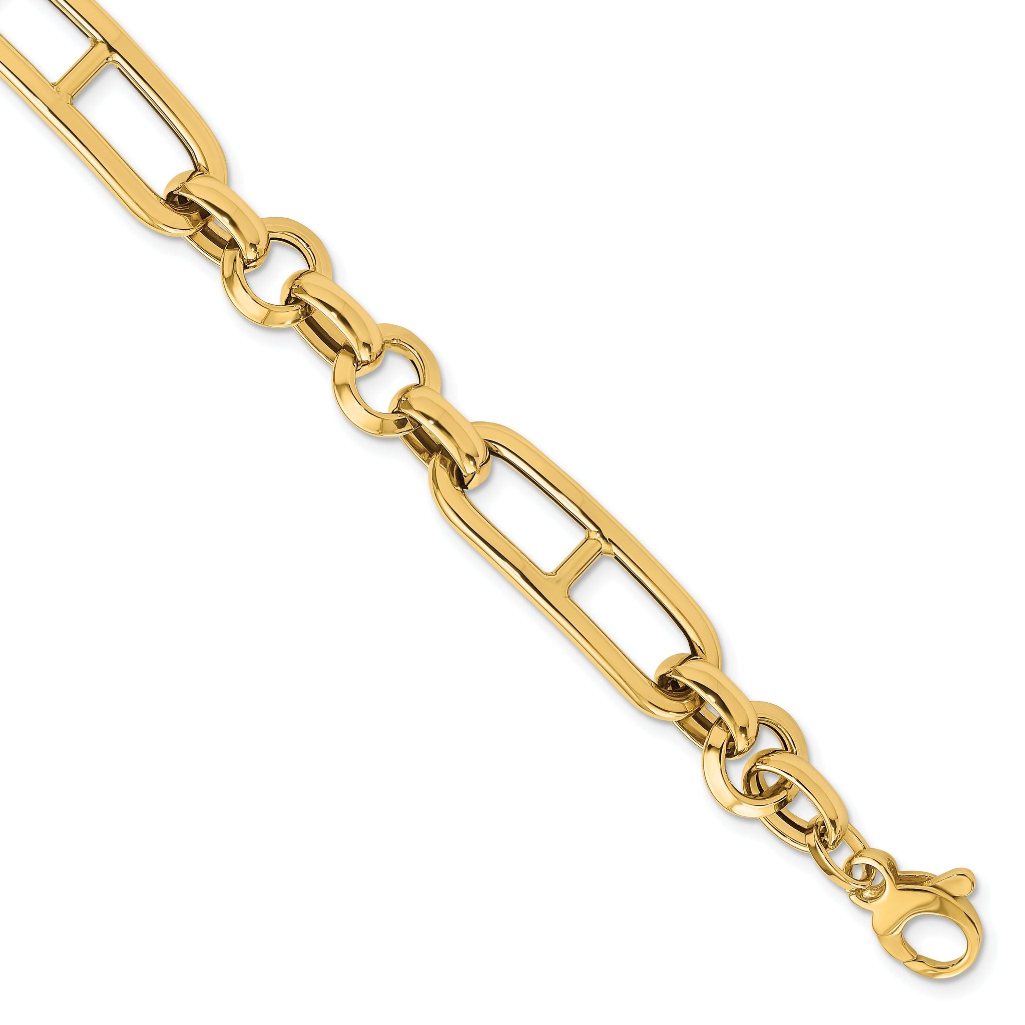 14K Polished Fancy Link Bracelet Main image
