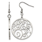 Stainless Steel Polished Drop Dangle Earrings for Women