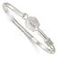 Sterling Silver 925 Polished Shell Bangle for Women