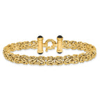 14K Polished Fancy Link with Black Onyx Bracelet