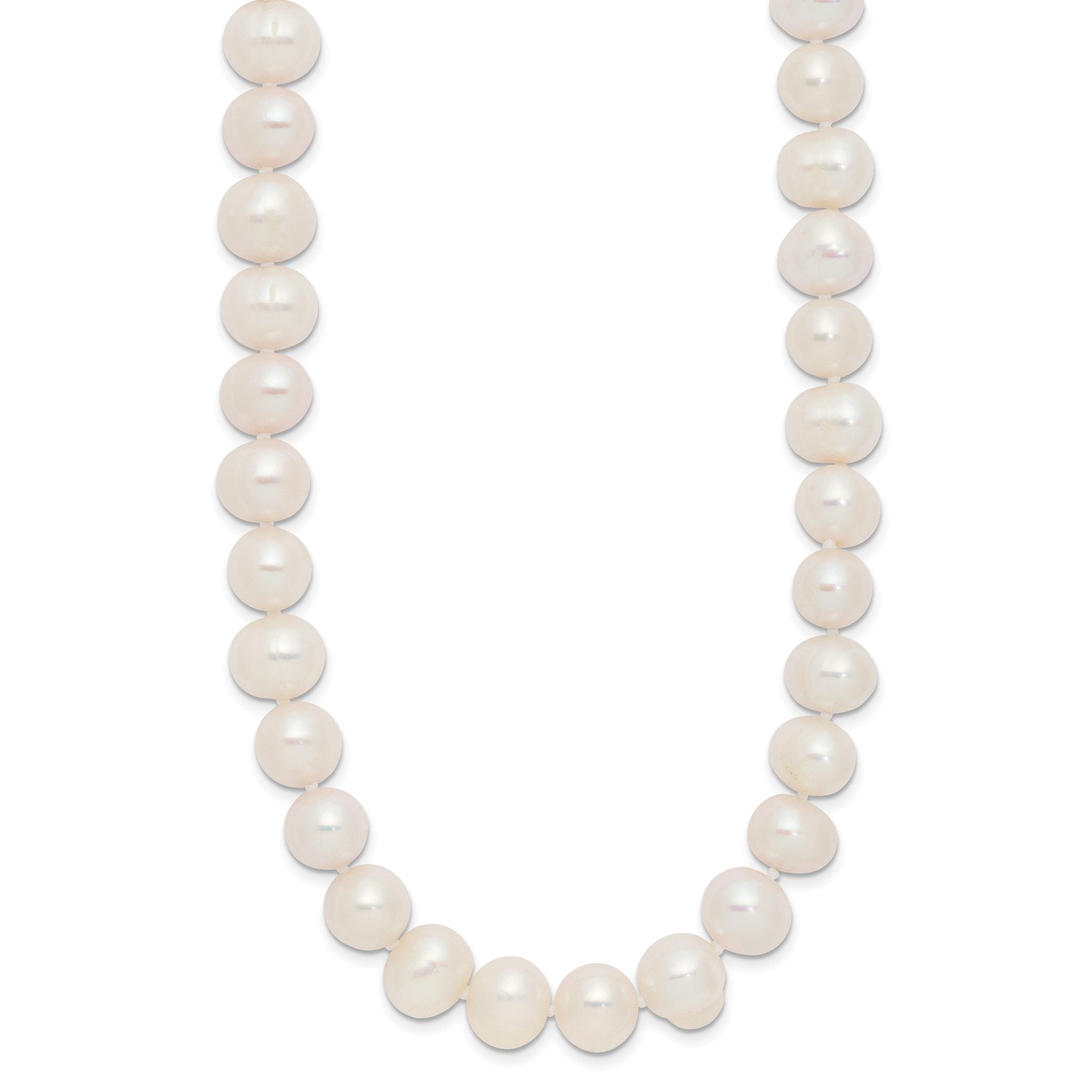 9-10mm White Semi-Round Freshwater Cultured Pearl Endless 80 inch Necklace Secondary image