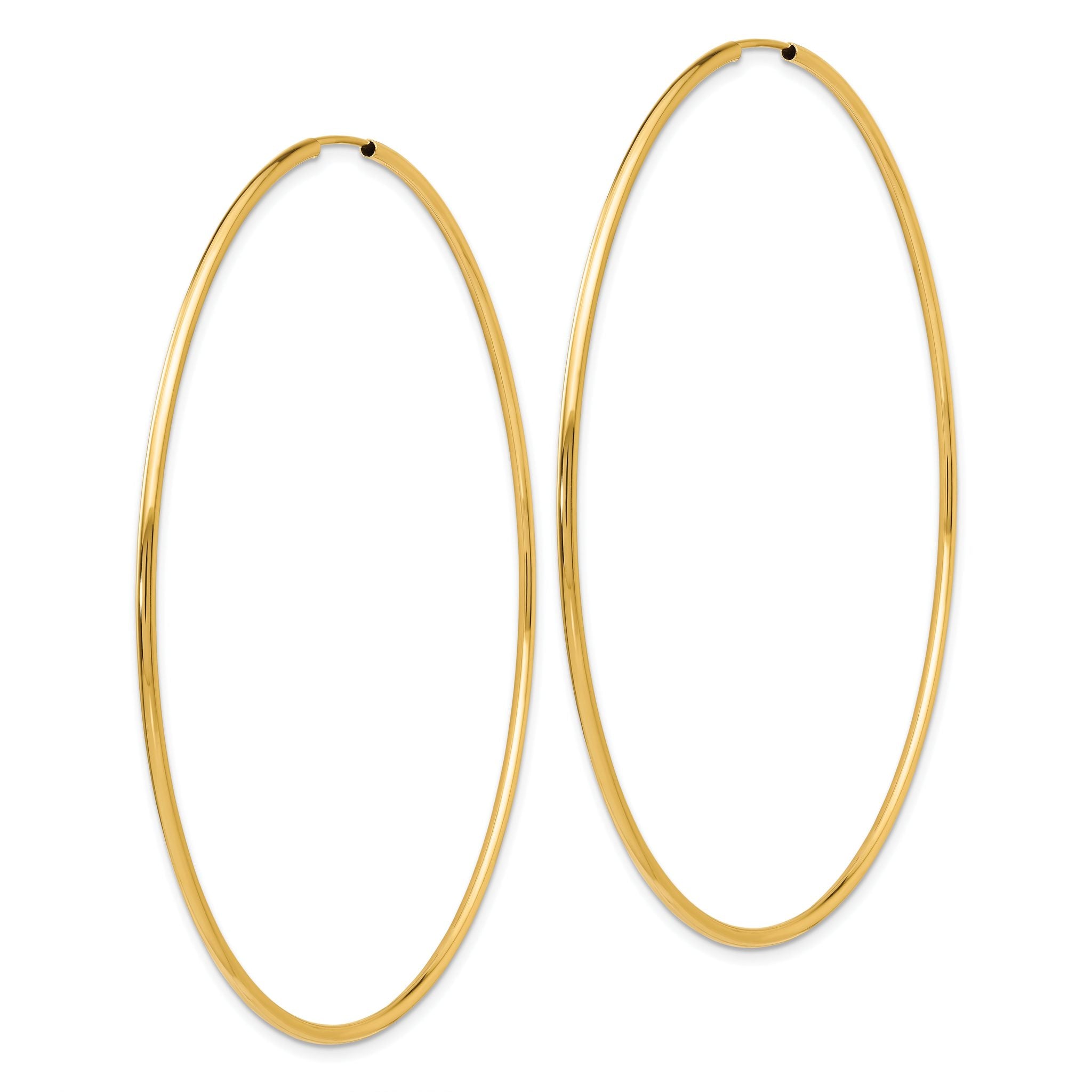 10k Endless Hoop Earrings Secondary image