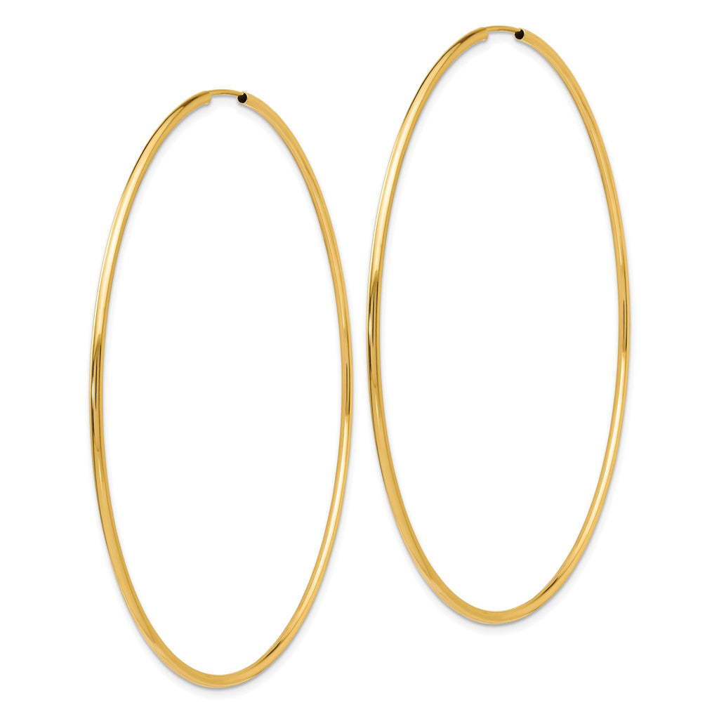 10k Endless Hoop Earrings