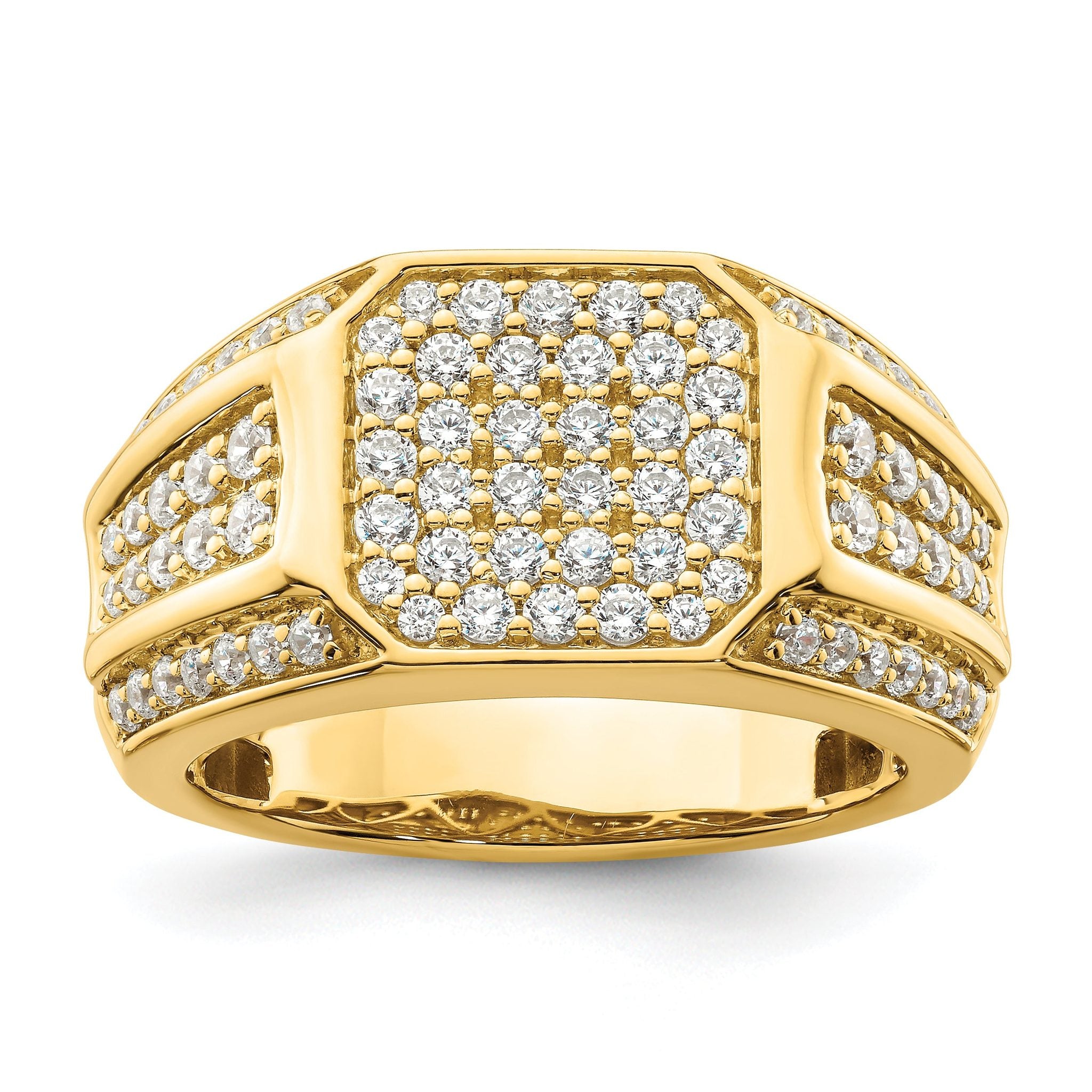 14k 1/3 carat Lab Grown Diamond VS/SI+ G+ Men's Ring