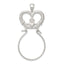 Sterling Silver 925 Claddagh Charm Holder with Polished Anti-Tarnish Finish