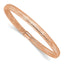 14K with Rose Gold Plating Polished Stretch Bracelet