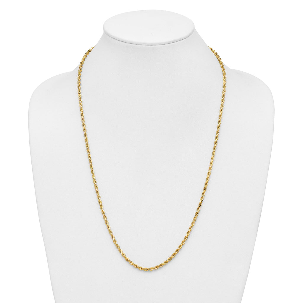 Diamond-Cut Rope Chain in 14K Yellow Gold