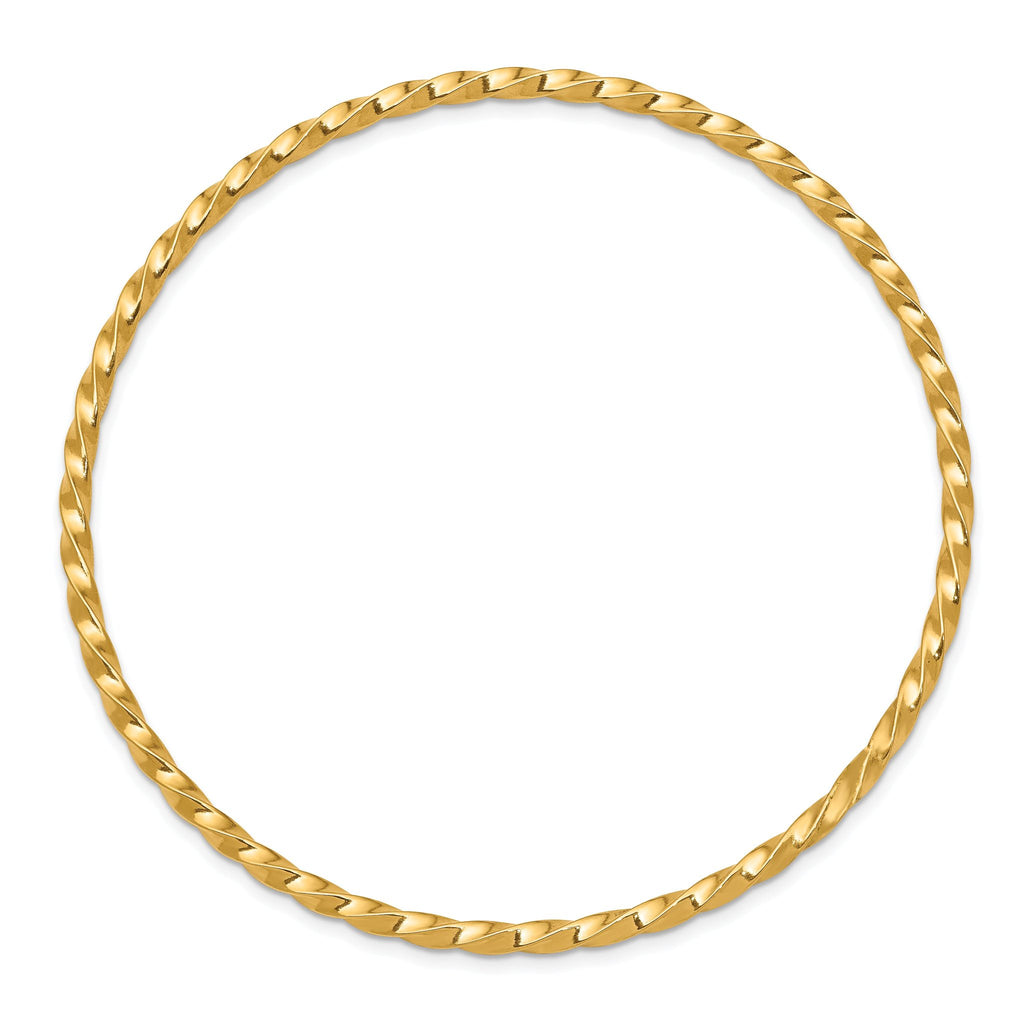 10k 2.50mm Twisted Slip-on Bangle