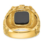 14k Mens Onyx Nugget Complete Ring