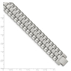 Stainless Steel Brushed and Polished Heavy Link Bracelet for Men