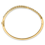 14k 1 3/8 carat Lab Grown Diamond VS+ F+ Complete Bangle