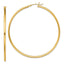 Sterling Silver Gold-Tone Polished 2x60mm Hoop Earrings