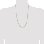 Sterling Silver Rhodium-plated 4.5mm Solid Rope Chain