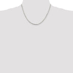 Beveled Oval Cable Chain Necklace in Sterling Silver, 3.25mm