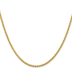 Rope Chain Necklace in 14K Yellow Gold, 2.25mm